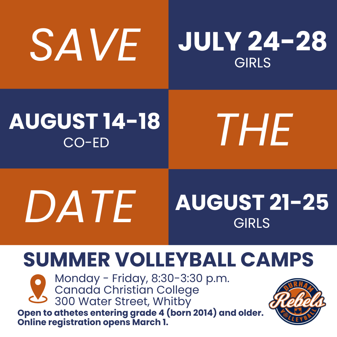 Summer Camps: Save the Date – Durham Rebels Volleyball Club